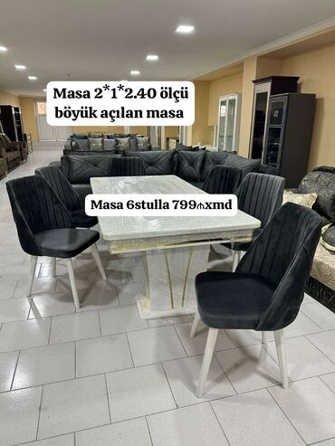 Dolablar: Masa 2x1 ac 240x1 6 stulla 799m ❌(Endirimli qiymet-hazir eldedi)