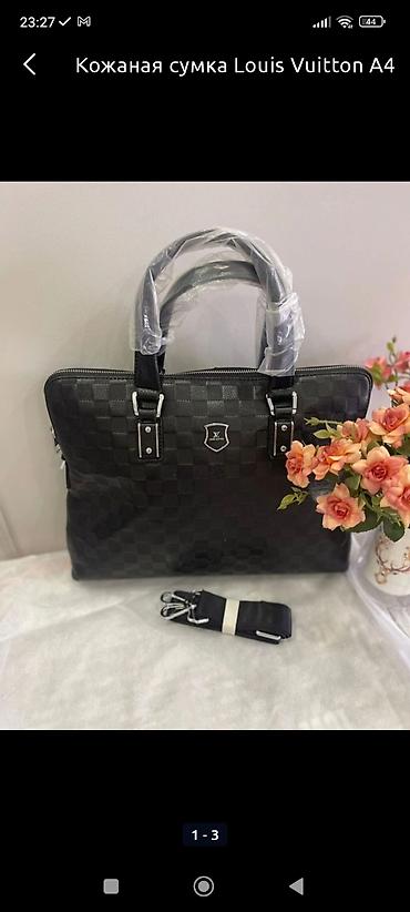 leopard 7: Кожаная сумка от Louis Vuitton. А 4 и для ноутбука качественная и — 1