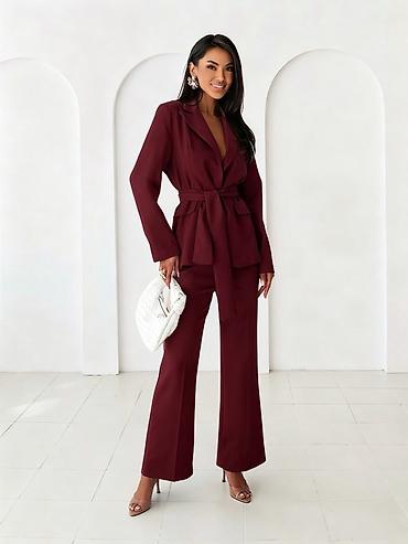 platforme cipele: Zenski elegantni komplet – sako i pantalone sa visokim strukom 3600din — 4