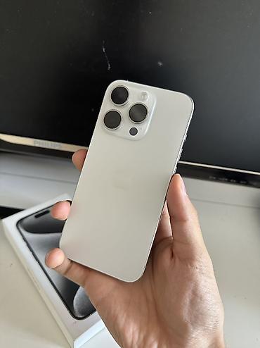 iphone 14 512: IPhone 15 Pro, Б/у, 256 ГБ, White Titanium, 79 % — 3