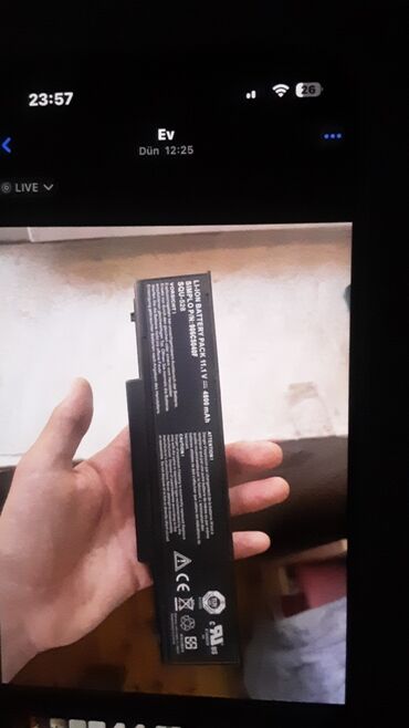 Noutbuklar üçün batareyalar: Laptop Battery (Li-ion, 11.1V, 4800mAh, SQU-528) Bu bataryadan