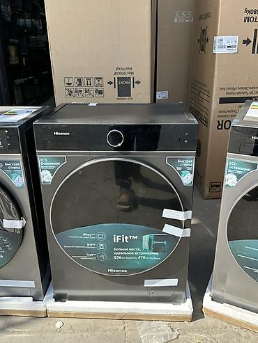 Стиральные машины: Стиральная машина Hisense iFit 8кг фронтальная загрузка, черный — 5