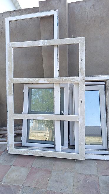 ucuz jaluzi perde: PVC qapı-pəncərə dəsti - Material: ağ rəngli PVC profillər - Şüşə — 3