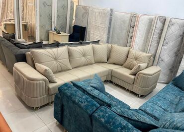 Divan və kreslo dəstləri: Künc divan, Pufik, Bazasız, Açılmayan — 5