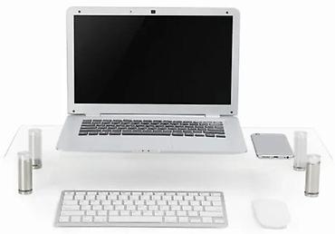 Druga oprema za računare i laptopove: Stakleni stalak/podloga za monitor i laptop - Moderan, minimalistički — 4