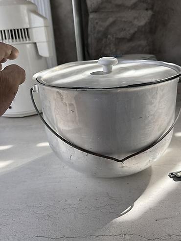 Алюминиевый котелок с крышкой и дужкой на природу рыбалок охота Как