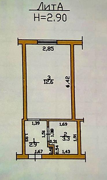 Продажа комнат: 19 м², С мебелью частично — 3