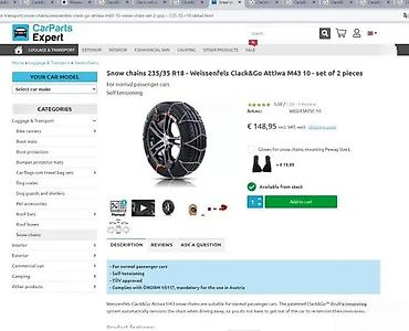 Auto oprema: Snezni lanci Weissenfels Clack&Go ATTIWA – 9 mm - Samozatezajući — 8