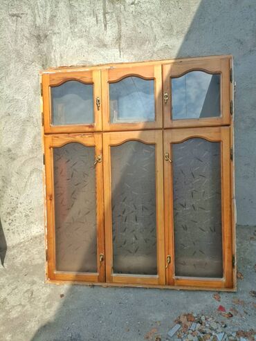 Digər pəncərələr və pəncərə üçün məhsullar: İşlənmiş İkili Taxta pəncərə, Еni: 140 sm, Uzunluğu: 160 sm