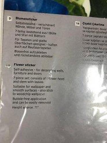 Ostali kućni dekor: Tchibo samolepljiva zidna nalepnica – cvet - Set od 7 delova: 1 — 8