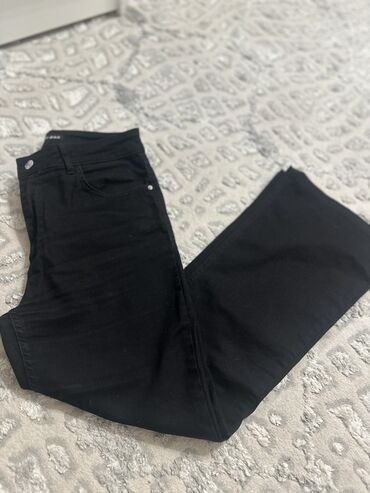 джинсы черные: Клеш, Defacto, Средняя талия