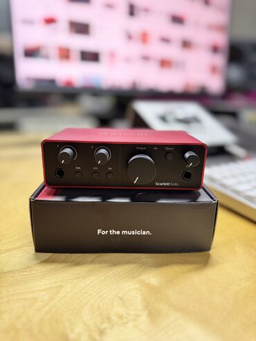 купить микрофон для пк: Focusrite Scarlett Solo 4th звуковая карта в новом состоянии!