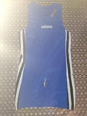 yun corab: Adidas güləş paltarı (singlet) - Rəng: mavi, yanlarda qara-ağ — 3