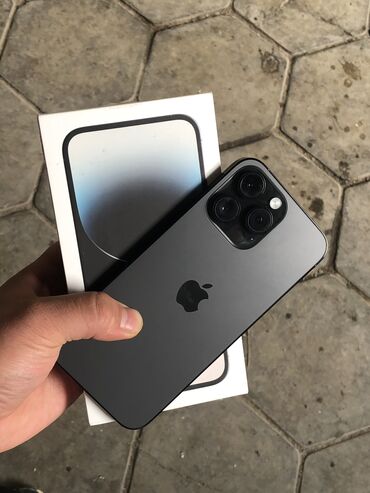 iphone 14 бу: IPhone 14 Pro Max, Колдонулган, 256 ГБ, Black Titanium, Коргоочу айнек, Каптама, Кабель, 88 %