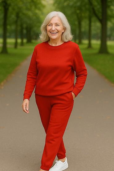 Gornji i donji deo: Ženski komplet trenerke – duks + donji deo Ik - Udoban duks sa — 2