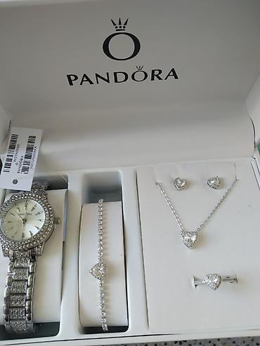 Серебряные наборы украшений: Элегантный набор украшений Pandora, наборы 750 с,часы+цепочка300,ЮЛА — 5