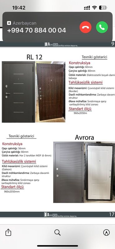 Giriş qapıları: Mənzil üçün Yeni Giriş qapısı 90x205 sm Zamok ilə, Zəmanətli, Pulsuz quraşdırma, Pulsuz çatdırılma — 4