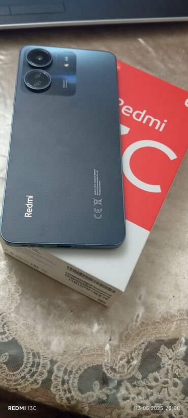 Xiaomi: Xiaomi Redmi 13C, 128 GB, rəng - Göy, 
 Barmaq izi, Simsiz şarj, İki sim kartlı