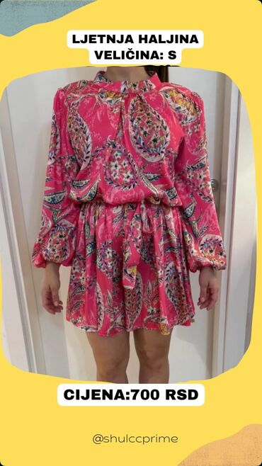haljine za klub: S (EU 36), color - Multicolored, Cocktail, Long sleeves