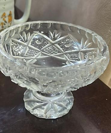 xrustal stakan: Konfet varenya qabları ikisi 25 manata — 1