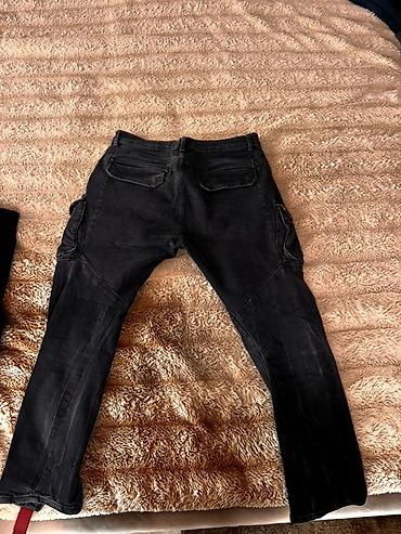 пошив мужской одежды: Мужские джинсы-карго, черные, зауженный крой. Zara men - Материал — 2