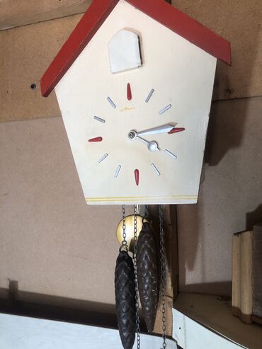 Часы для дома: Маяк с кукушкой,(работают).ГОСТ-720-50г.Дерево