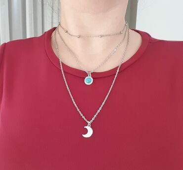 žad nakit: Pendant necklace, Material: Silver