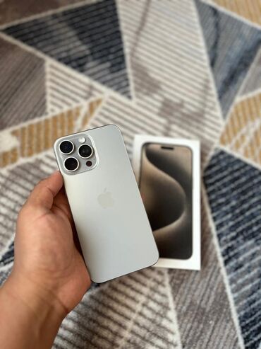 прозрачные чайники: IPhone 15 Pro Max, Б/у, 256 ГБ, Natural Titanium, Зарядное устройство, Коробка, 87 %