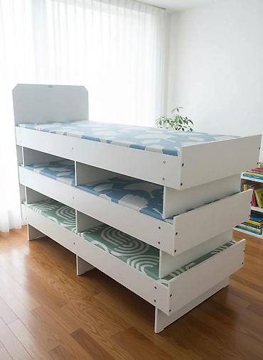 bunk bed: Односпальная кровать, Новый, С мягкой обивкой, длина - 190 см — 1