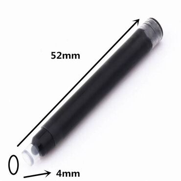 мерный цилиндр: Картридж чернильный (черный) для перьевой ручки представляет из себя