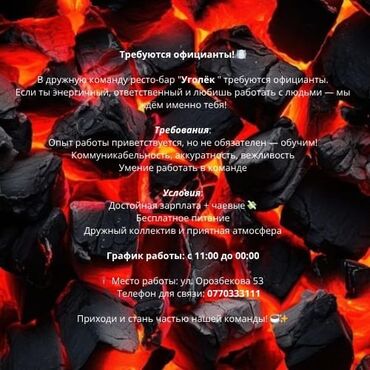 ищу работу официантки: Требуется Официант Без опыта, Оплата Дважды в месяц