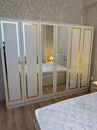 divar skafi: Yeni, 6 qapı, Güzgülü, Açılan, Düz dolab — 5