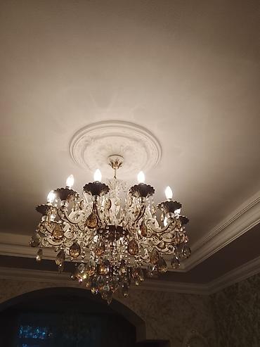 antik samdan: Çılçıraq, 10 və daha çox lampa, Metal — 1