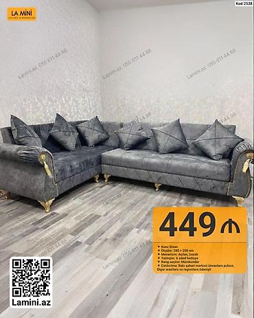 kreditle kunc divanlar: Künc divan – La Mini - Ölçülər: 280 × 200 sm - Mexanizm: Açılan — 1