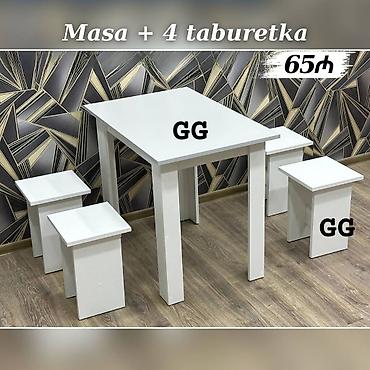 taburetka satilir: MASA + 4 TABURETKA Yeni və sifarişlə. Çox səmərəli və keyfiyyətli📌 — 2
