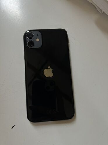 айфон телефондор: IPhone 11, Колдонулган, 128 ГБ, Кара, Каптама, 79 %