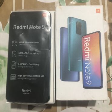 Xiaomi: Xiaomi Redmi Note 9, 64 GB, rəng - Yaşıl, 
 Barmaq izi, Face ID
