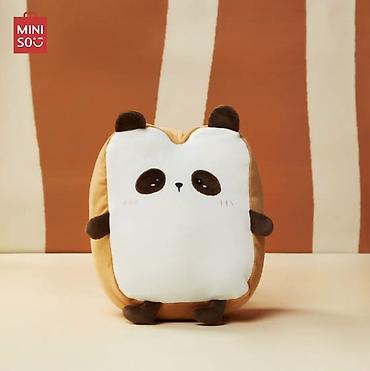 hello kitty oyuncaq: Miniso yumşaq oyuncaq yastıq – panda dizaynı - Şirin panda üzü ilə — 1