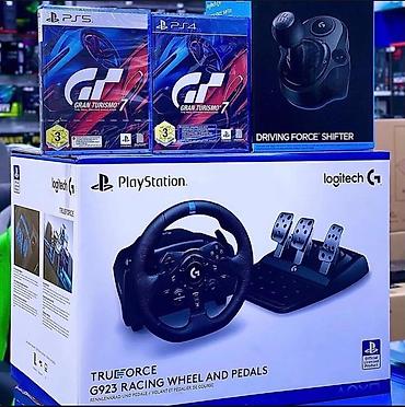 Logitech G923 TRUEFORCE yarış sükan dəsti və pedallar + Gran Turismo 7