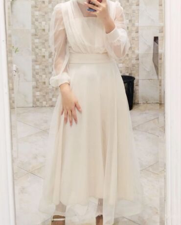 вечернее платье халат с запахом: Вечернее платье, Длинная модель, С рукавами, XL (EU 42)