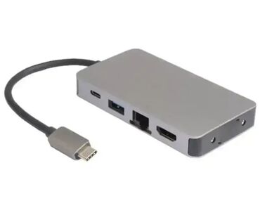 aparat za pecenje na pari: E-GREEN Adapter Konverter USB C 3.1 na HDMI, VGA, USB, RJ45 🟢 Brend