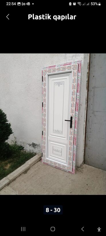 Plastik qapılar: Yeni Plastik qapı 80x200 sm Zamok ilə, Zəmanətli, Pulsuz quraşdırma, Ödənişli çatdırılma, Rayonlara çatdırılma — 29