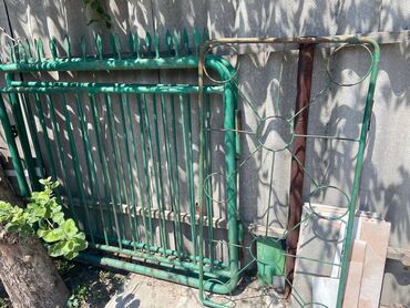 купить ворота с калиткой: Распашные ворота Металлические, Б/у