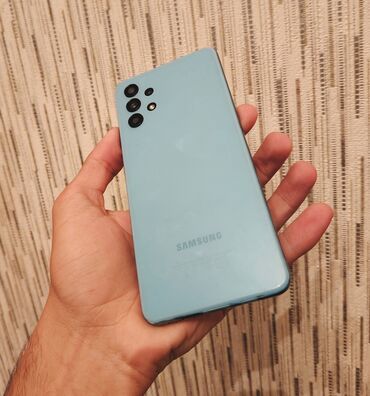 зарядное самсунг: Samsung Galaxy A32, 64 GB, rəng - Göy, Barmaq izi