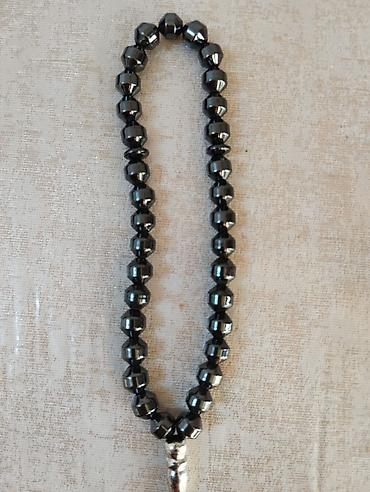 kişi ucun sep: Hematit muncuqlu təsbeh - Material: metalik parıltılı hematit daş — 1
