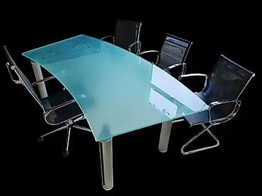 mini garniture: Direktorski stakleni sto Dimenzije: 220x90 cm Kvalitetan, očuvan — 3
