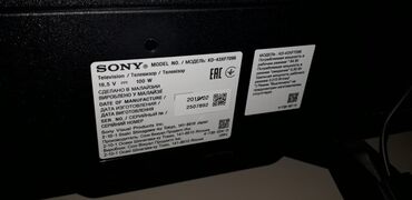 Телевизоры: Sony tv ekranı qırılıb deyə satılır razılaşmaq olar, diaqonal 109 sm