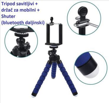 Ostali aksesoari za mobilne telefone: Mini Tripod za mobilni telefon + Držač + Bluetooth Okidac Fleksibilan — 10