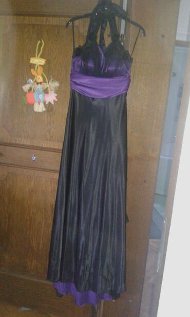 crna svečana haljina: L (EU 40), XL (EU 42), color - Black, Evening, With the straps