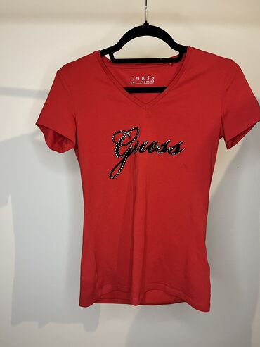 guess icon majica: Guess, S (EU 36), Cotton, color - Red
